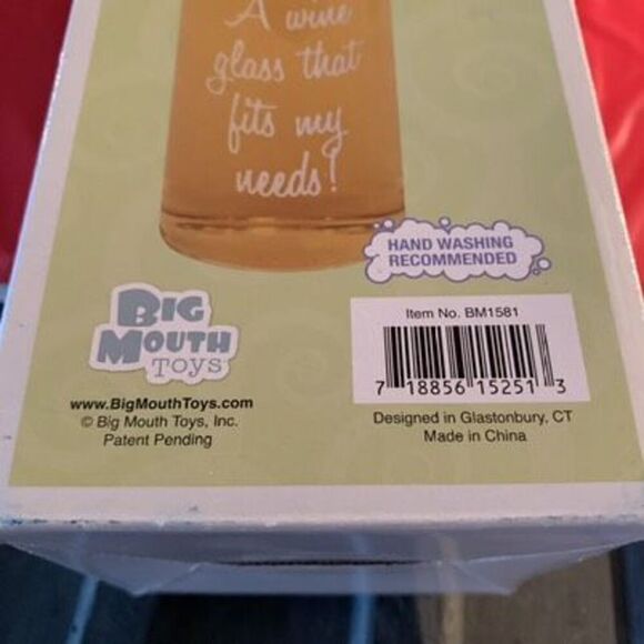 Big Mouth Toys Wine Bottle Glass *New* - Picture 11 of 11